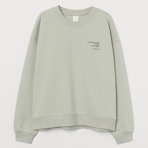 H&M Oversized Sage Crewneck - Yrsa Daley Ward - size small